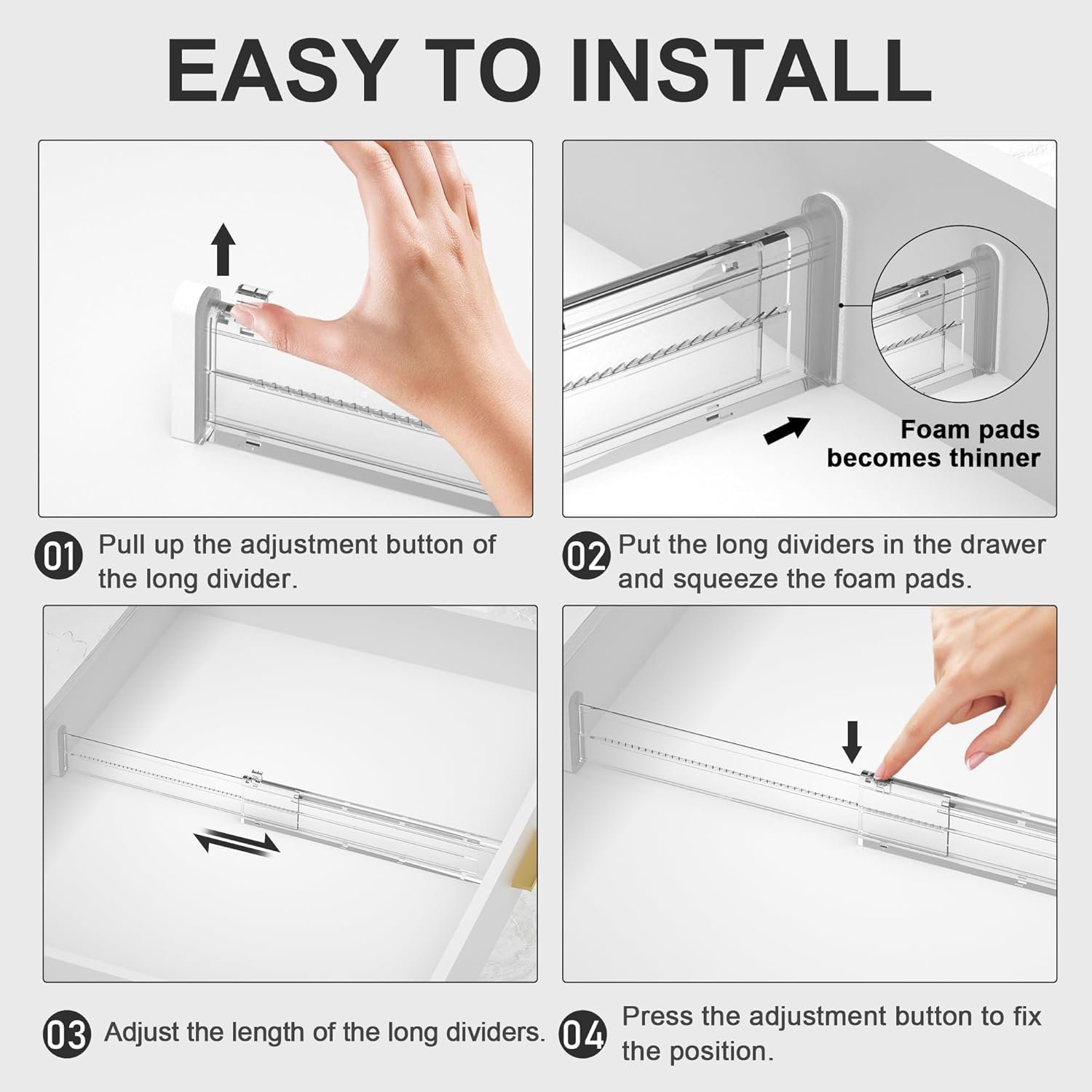 Expandable Drawer Dividers – 12.6” to 22.8” - Image 2